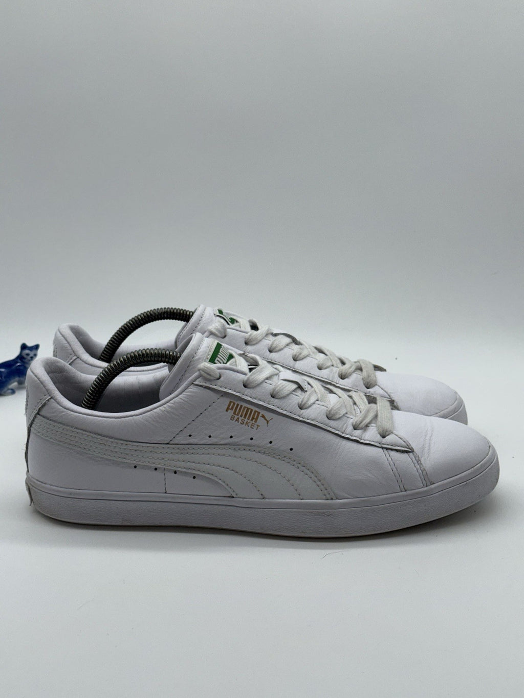 Men’s Puma Basket Vulc White Low Top Trainers Size UK 9