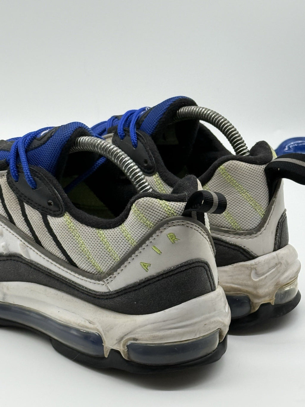 (2019) Nike Air Max 98 Racer Blue Volt White Grey Trainers UK 7 (640744-103)