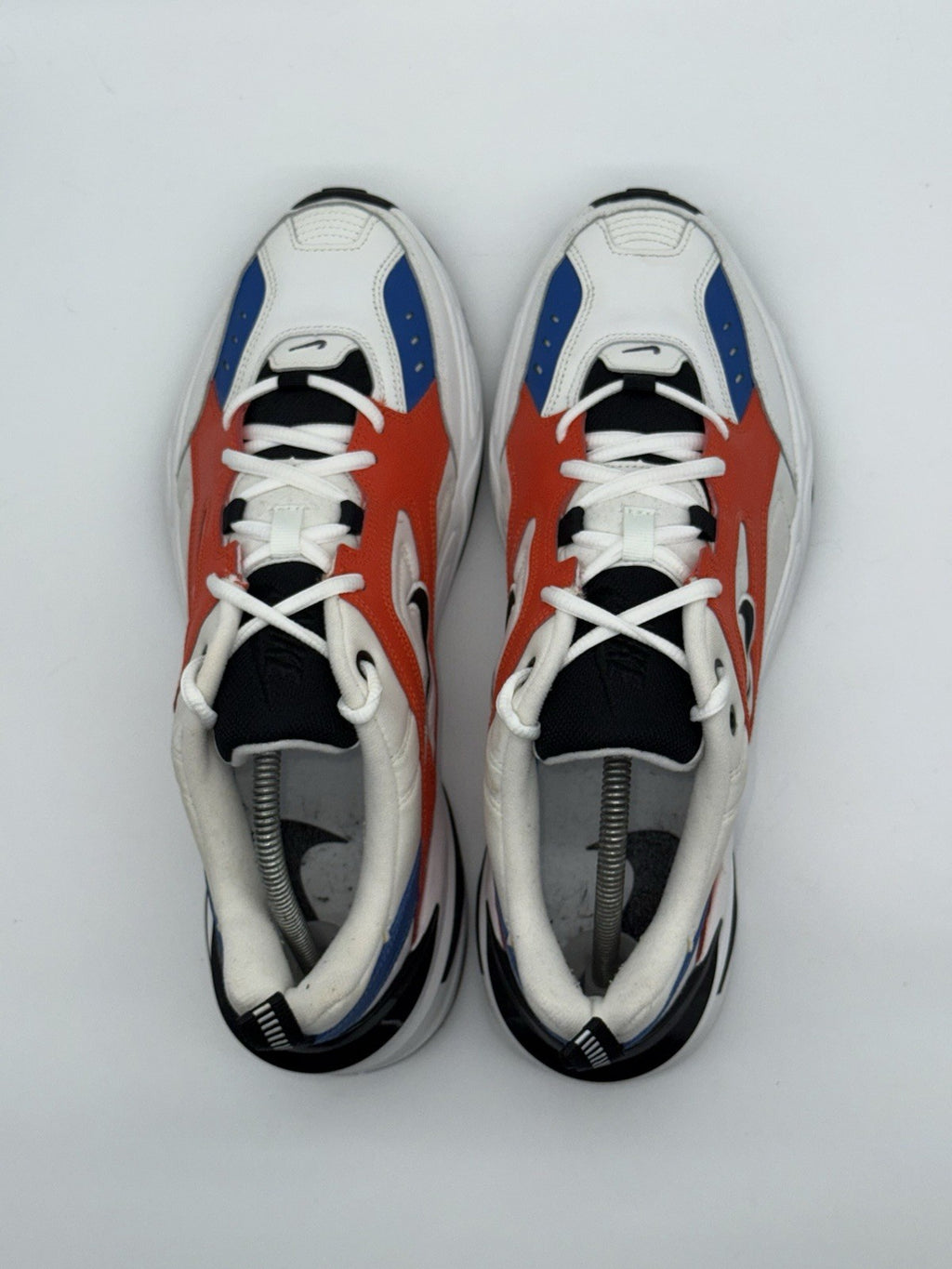Nike M2K Tekno White Black Orange Men's UK 9 Retro Trainers (AV4789-100)
