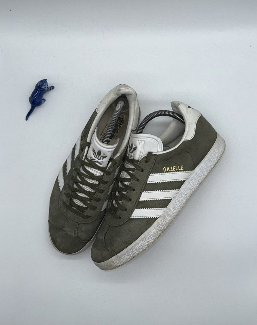 Adidas Gazelle Olive Green White Suede Men’s UK 7 (CQ1784)