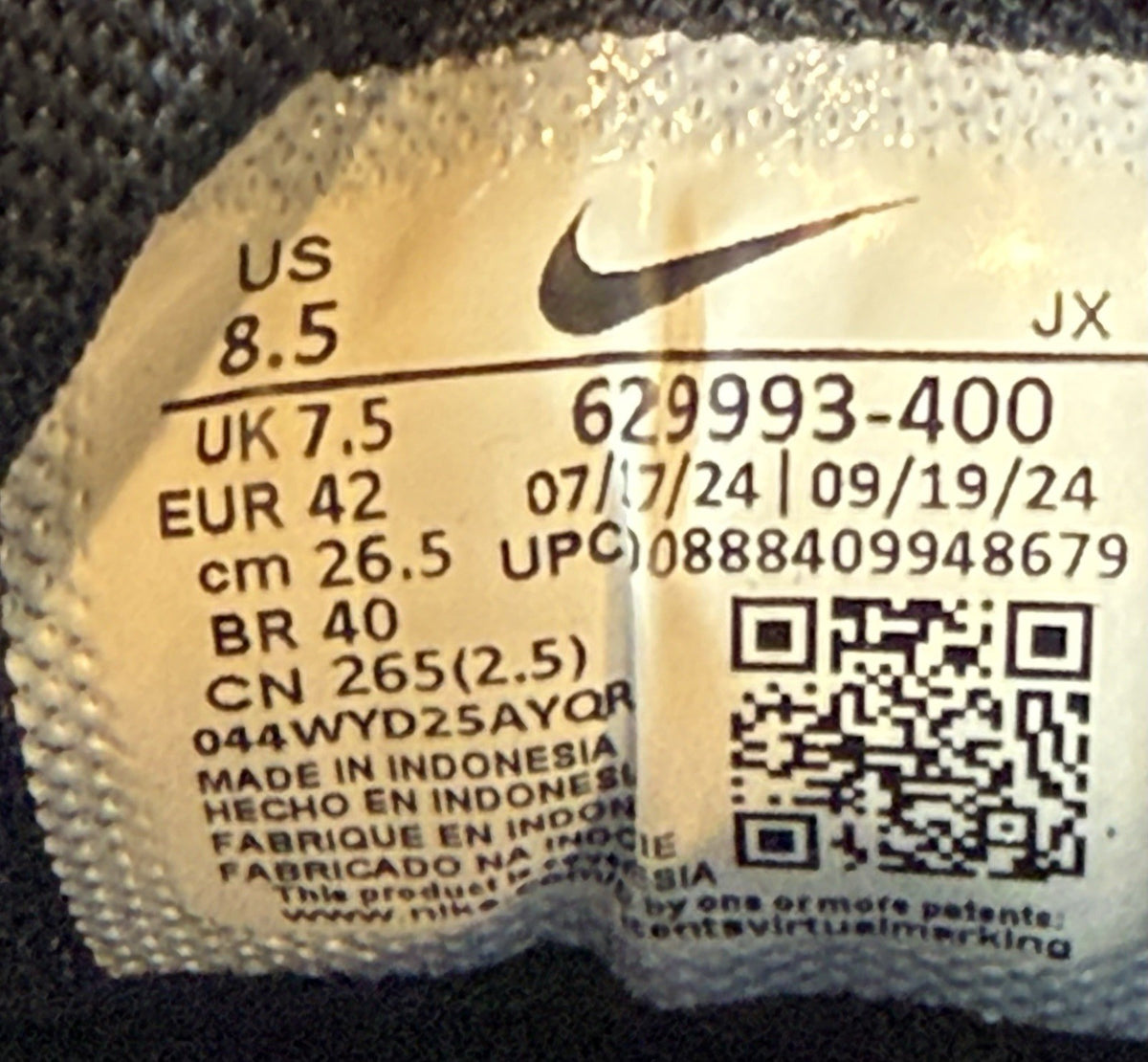 Nike Air Max Command 'Dark Obsidian Navy x Wolf Grey' (2024) – UK 7.5