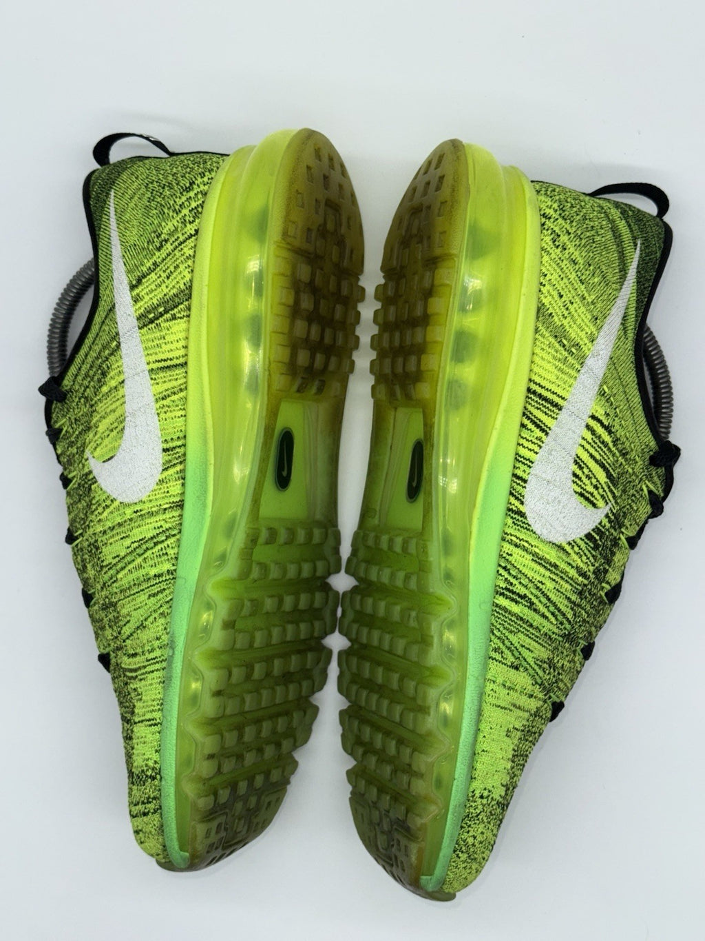 (2015) Nike Flyknit Air Max Voltage Green Volt x Black Retro Trainers UK 7.5