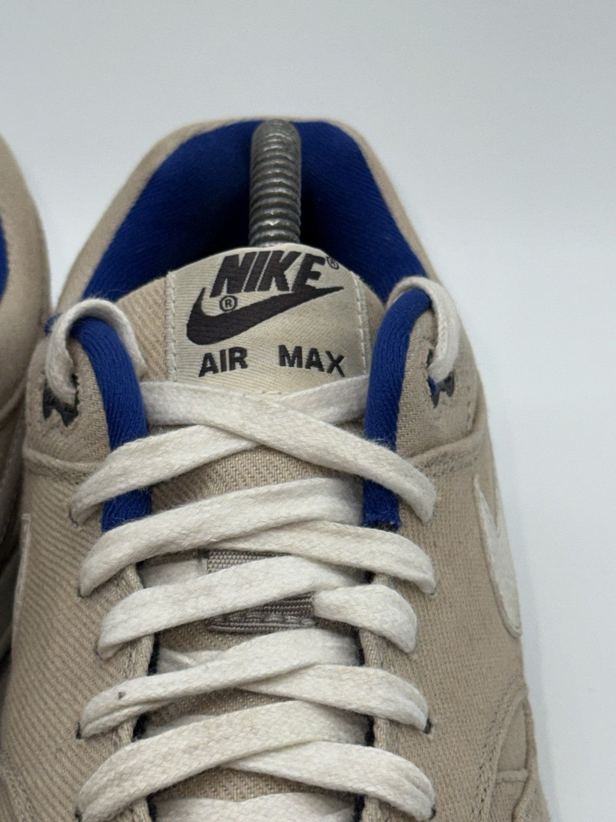 (2012) Rare Nike Air Max 1 Premium 'Classic Stone x Blue' UK 7.5 - (512033 040)