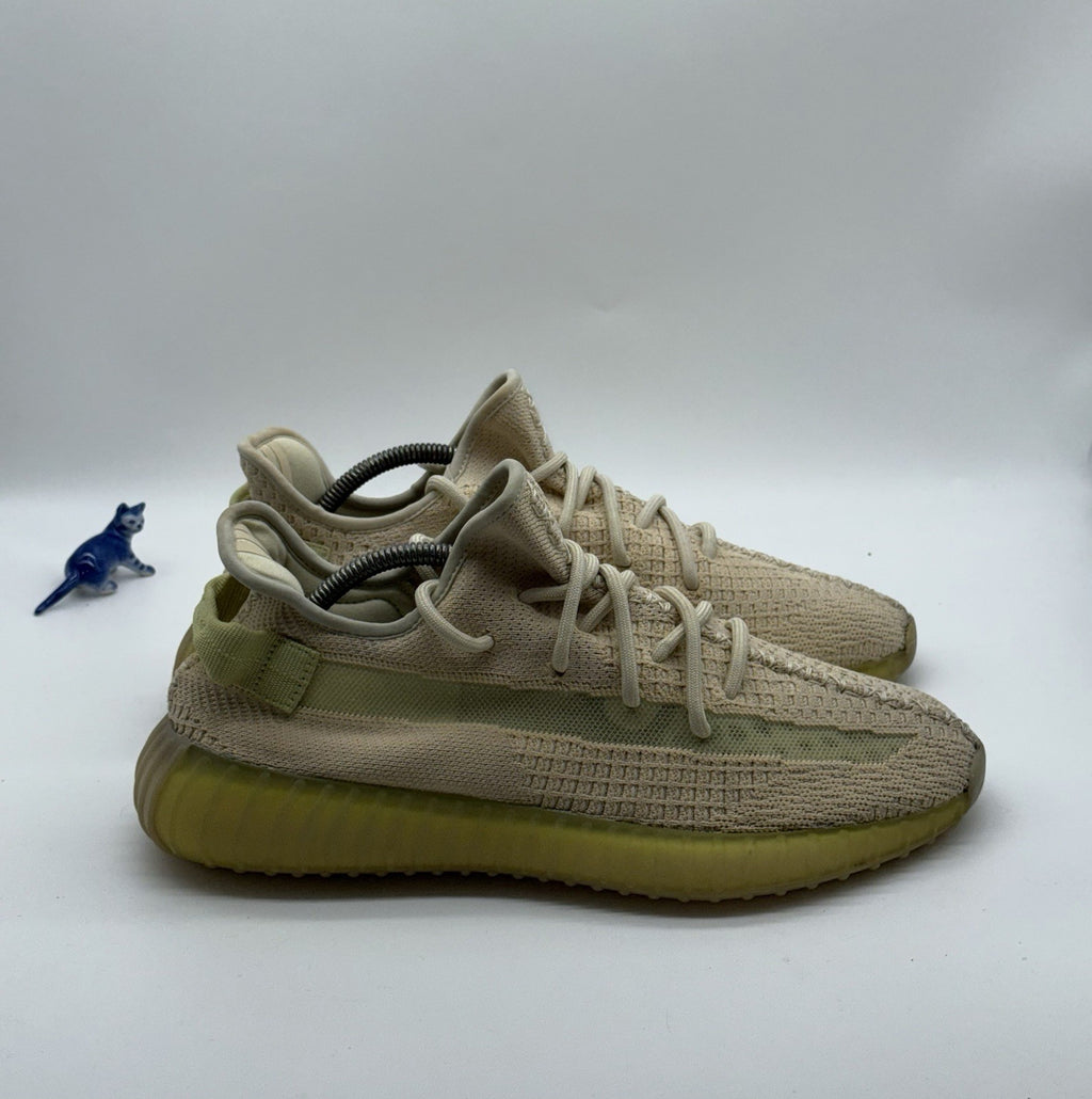 adidas Yeezy Boost 350 V2 Flax Light Brown Hemp Mens UK 10.5 Trainers (FX9028)
