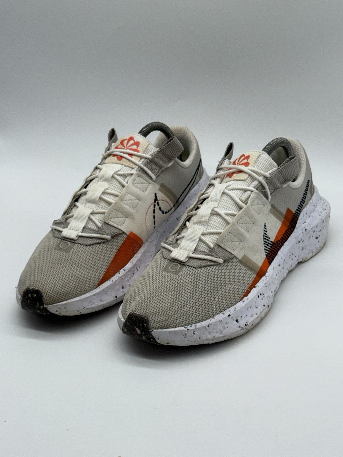 (2022) Nike Crater Impact Cream x Orange Retro Trainers Size UK 8