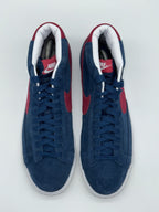 (2013) Nike Blazer Mid Suede Trainers Navy Blue/Red/White UK 9 (371761-461)
