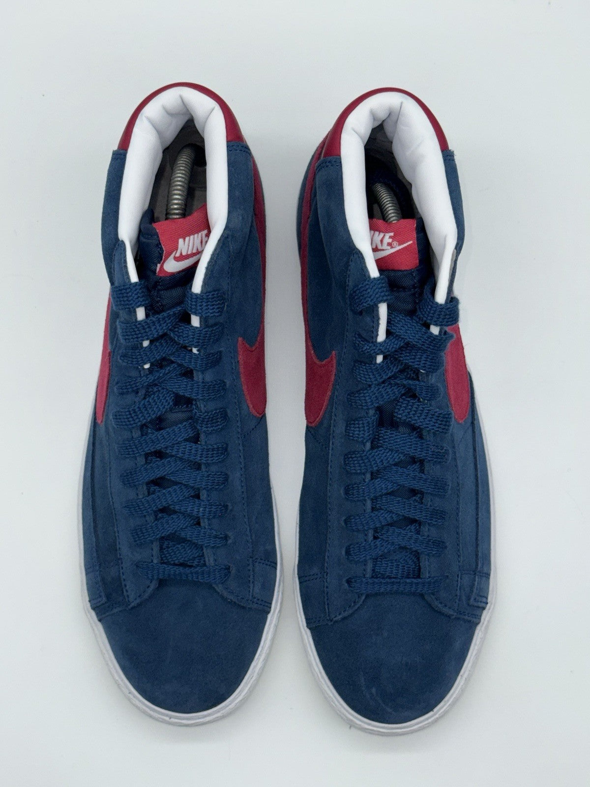 (2013) Nike Blazer Mid Suede Trainers Navy Blue/Red/White UK 9 (371761-461)