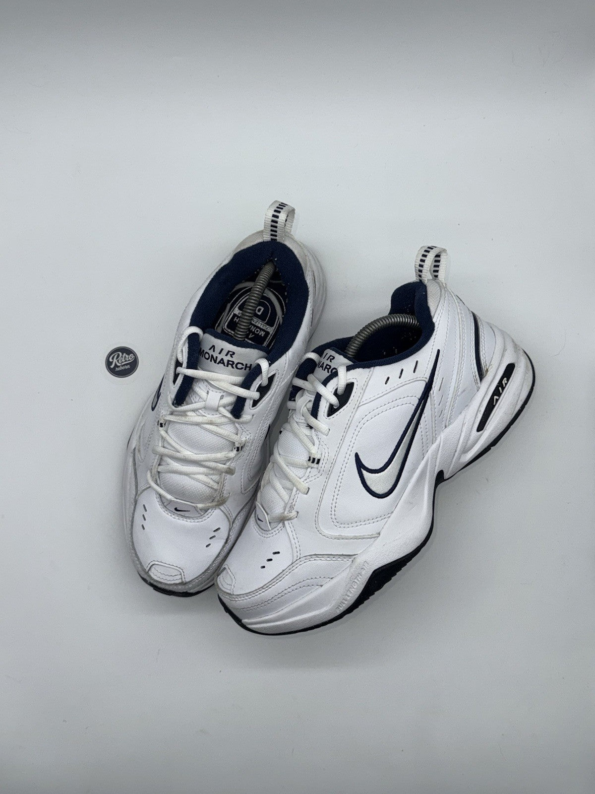 Nike Air Monarch IV 'White x Navy' trainers – UK 8