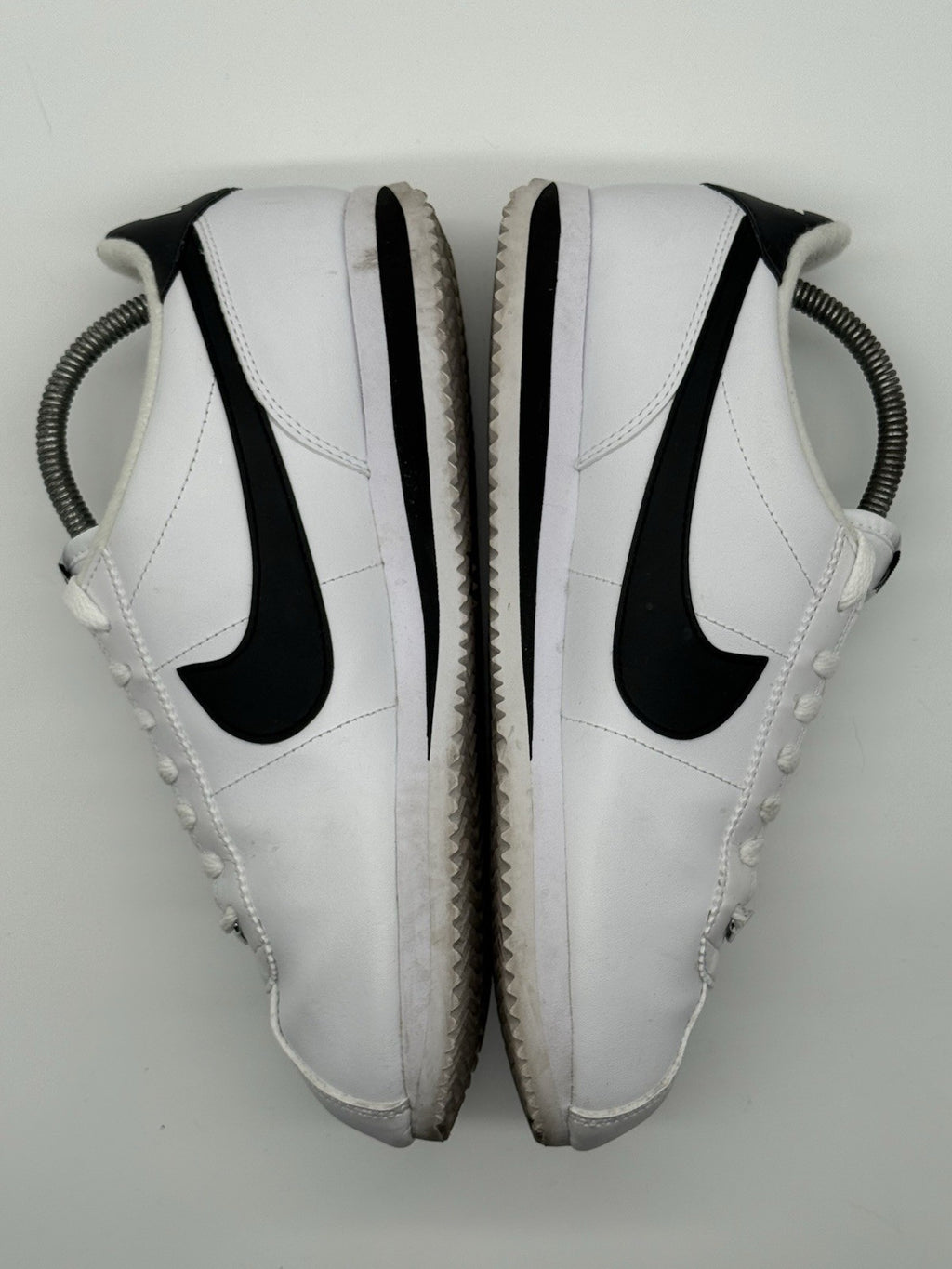 (2019) Nike Cortez Basic Leather OG Trainers - White Black - UK 7.5 (819719-100)