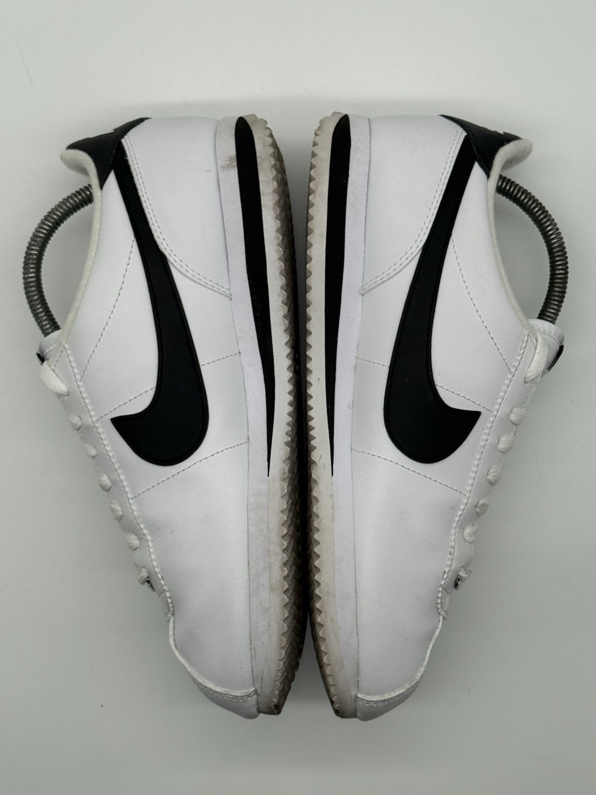 (2019) Nike Cortez Basic Leather OG Trainers - White Black - UK 7.5 (819719-100)