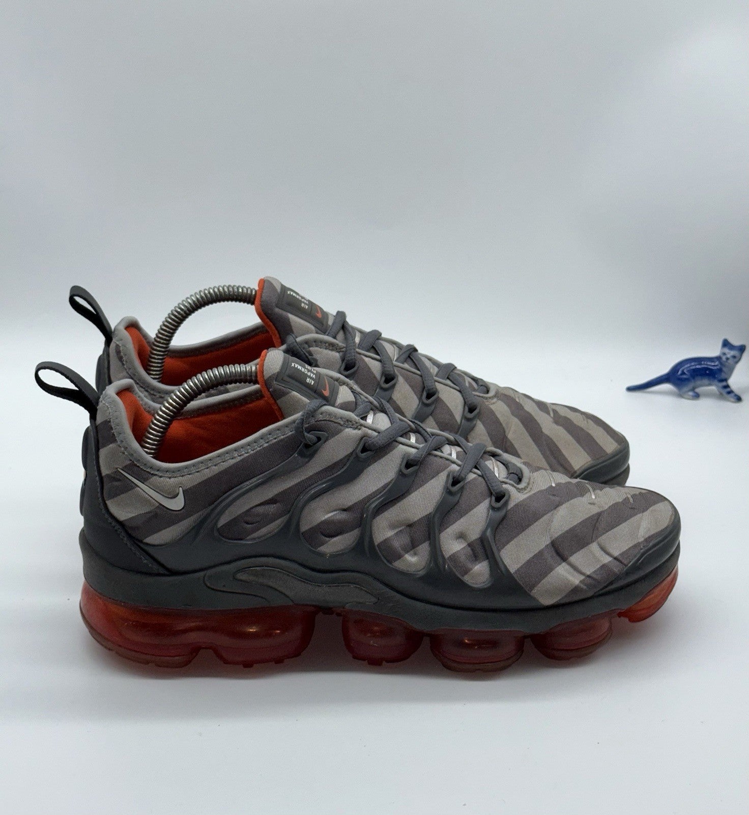 Nike Air VaporMax Plus Wolf Grey Stripes Monsoon Blue UK 7 (924453-020)