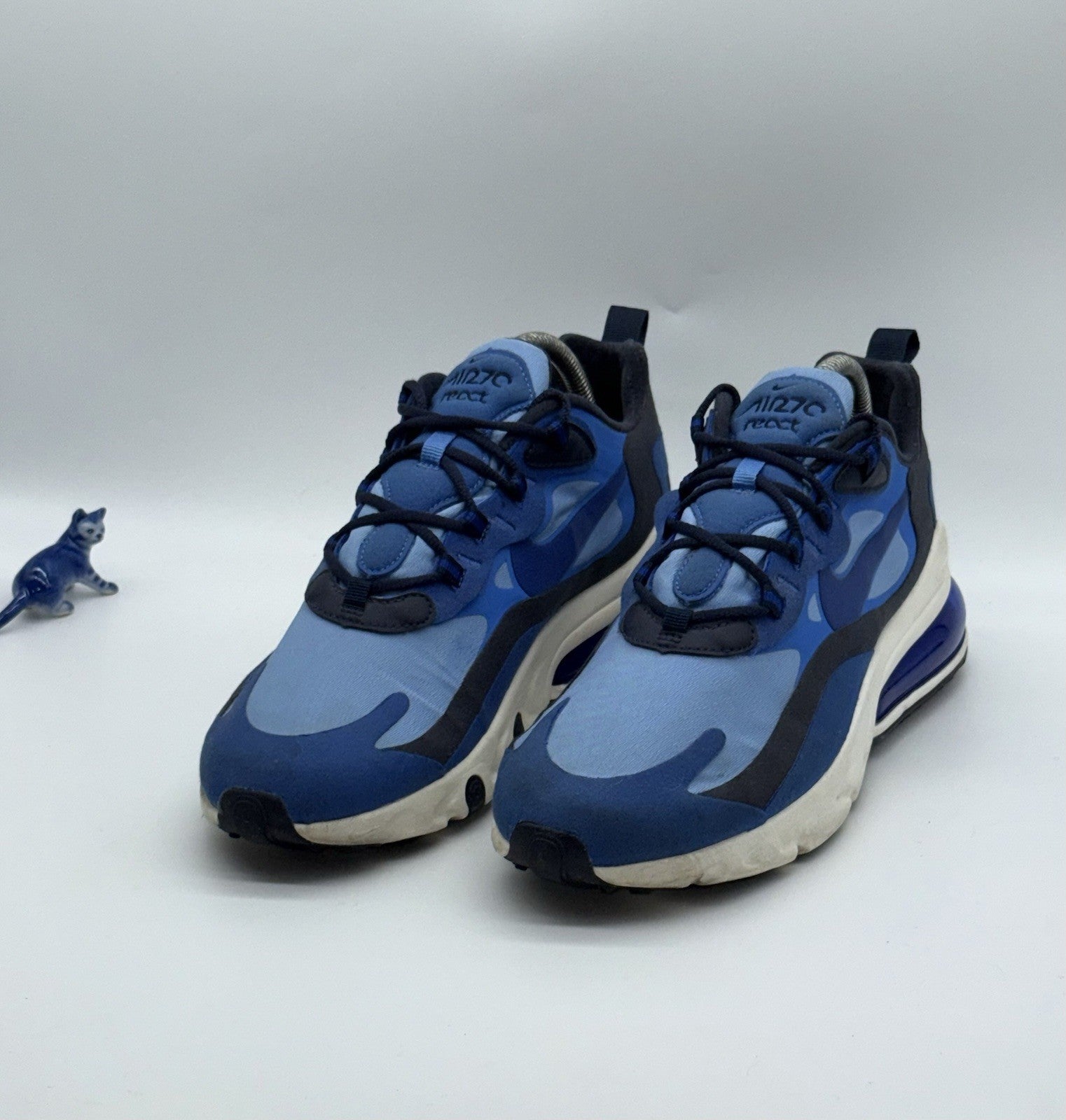 Nike Air Max 270 React Triple Blue x White Mens Size UK 7.5 (CI3866-400)