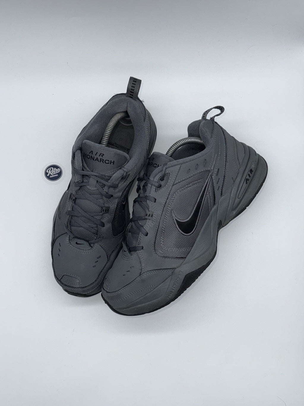 Nike Air Monarch IV 'Dark Grey x Black' trainers – UK 8