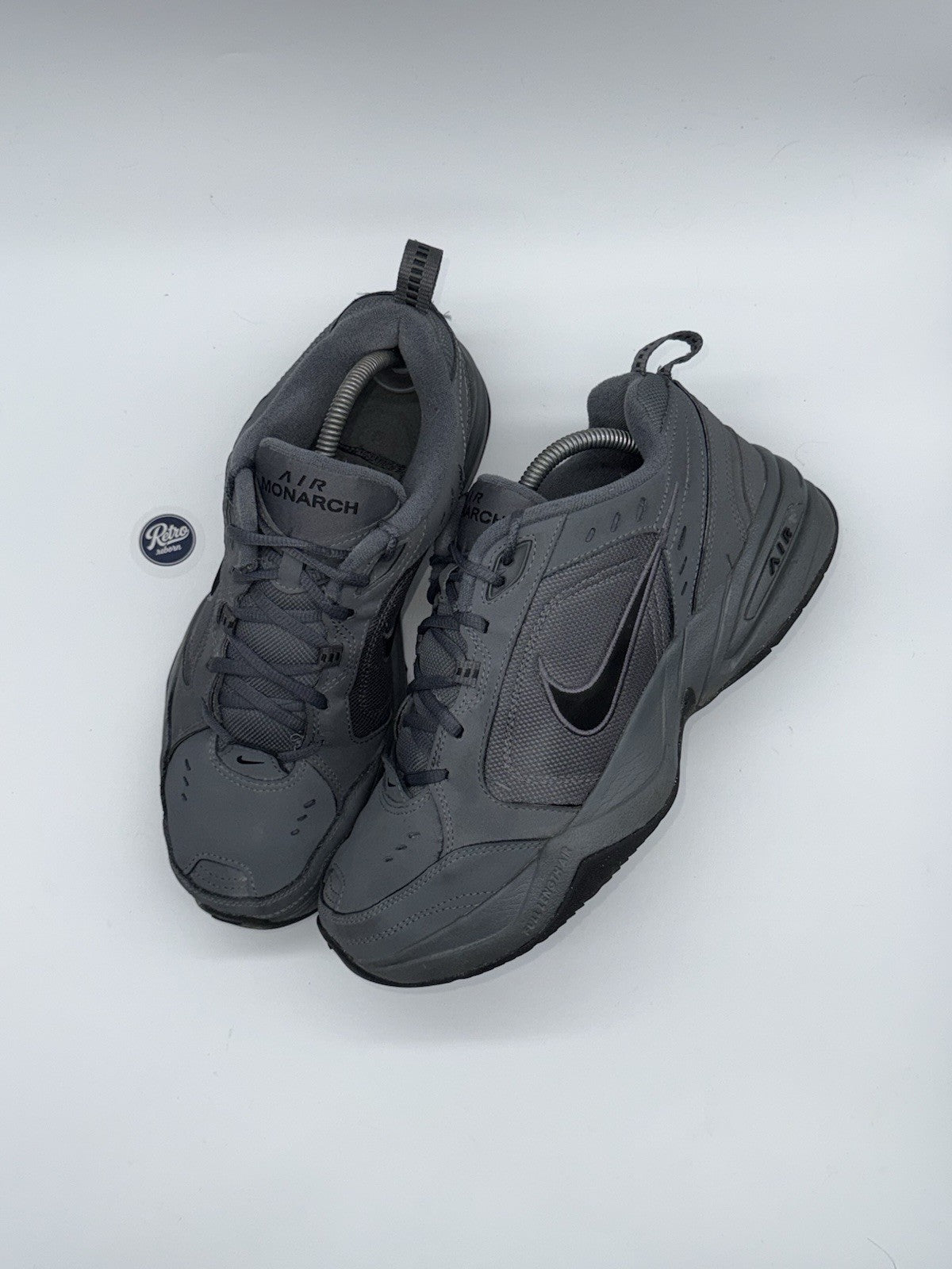 Nike Air Monarch IV 'Dark Grey x Black' trainers – UK 8