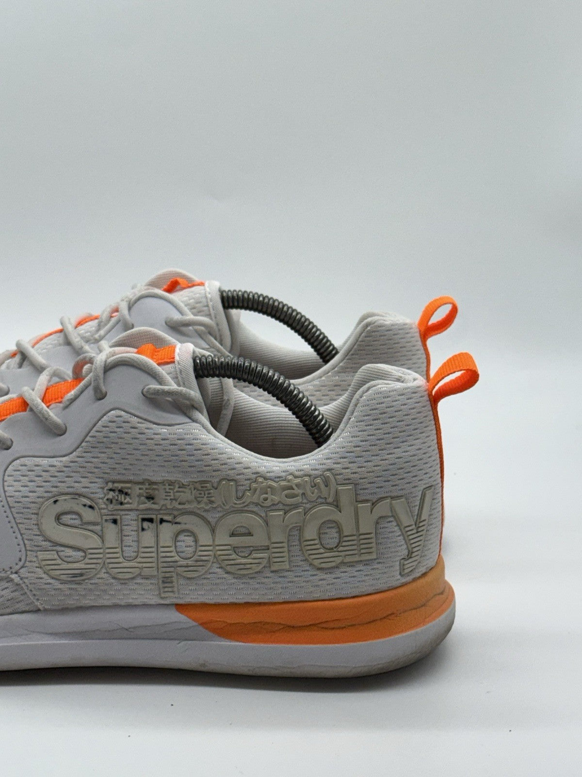 Men’s Superdry Hyper Core Lightweight Runner Trainers UK 9 White x Orange