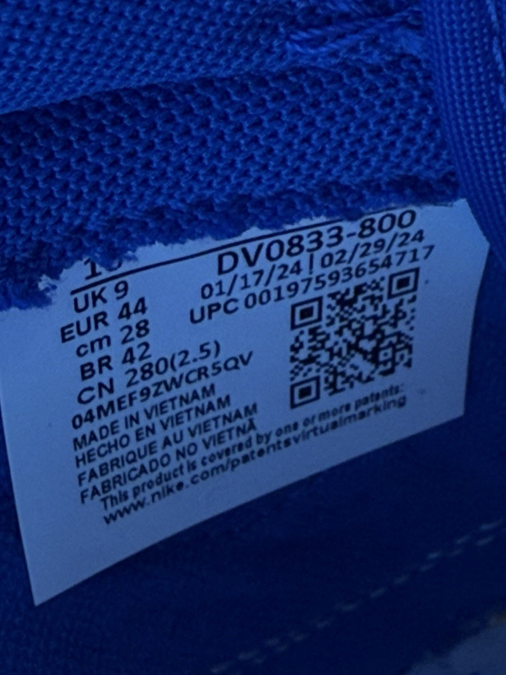(2024) Nike Dunk Low Retro Knicks Florida Bright Ceramic Royal Blue UK 9