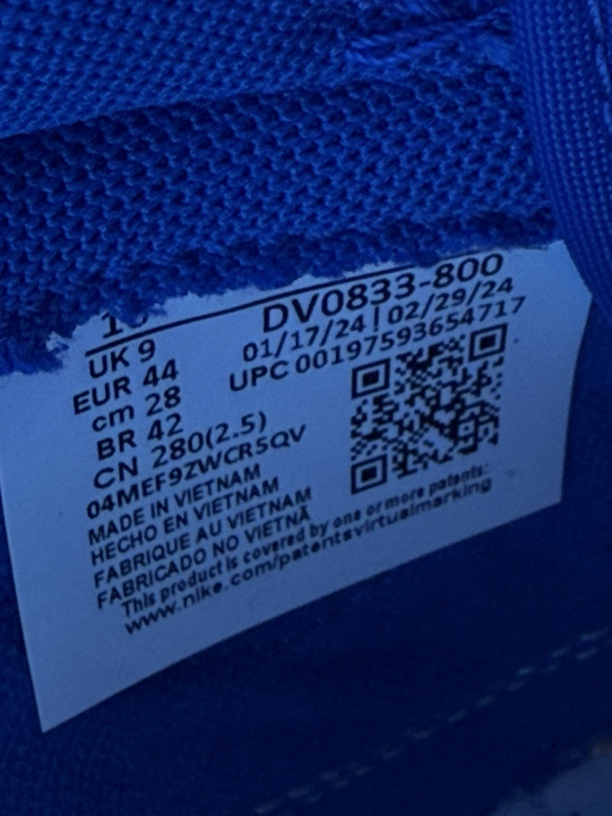 (2024) Nike Dunk Low Retro Knicks Florida Bright Ceramic Royal Blue UK 9