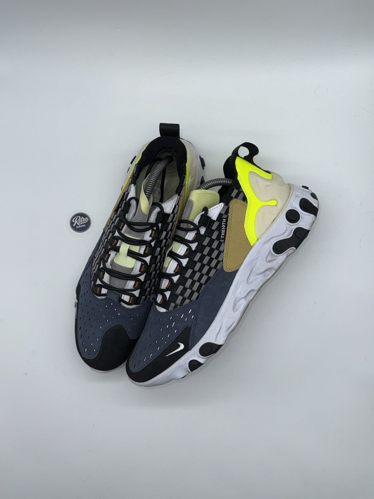 Nike React Sertu 'Black x Volt x Cool Navy' trainers – UK 8
