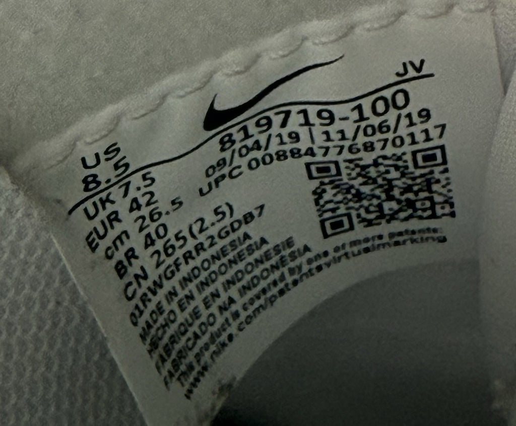 (2019) Nike Cortez Basic Leather OG Trainers - White Black - UK 7.5 (819719-100)