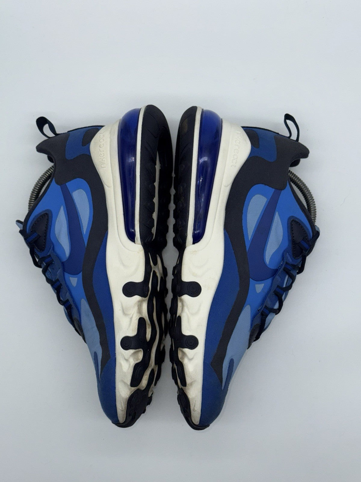 Nike Air Max 270 React Triple Blue x White Mens Size UK 7.5 (CI3866-400)