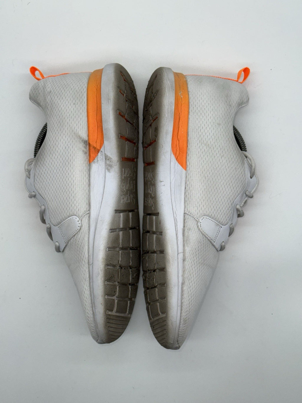 Men’s Superdry Hyper Core Lightweight Runner Trainers UK 9 White x Orange