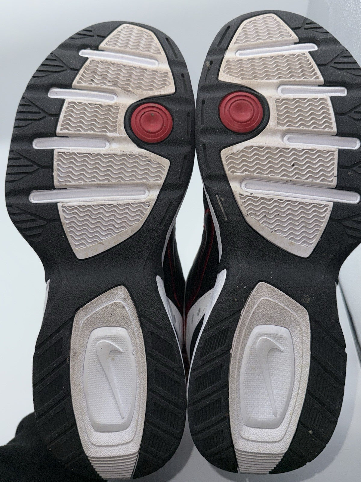 Nike Air Monarch IV 'White x Black x Red' (2023) – UK 9