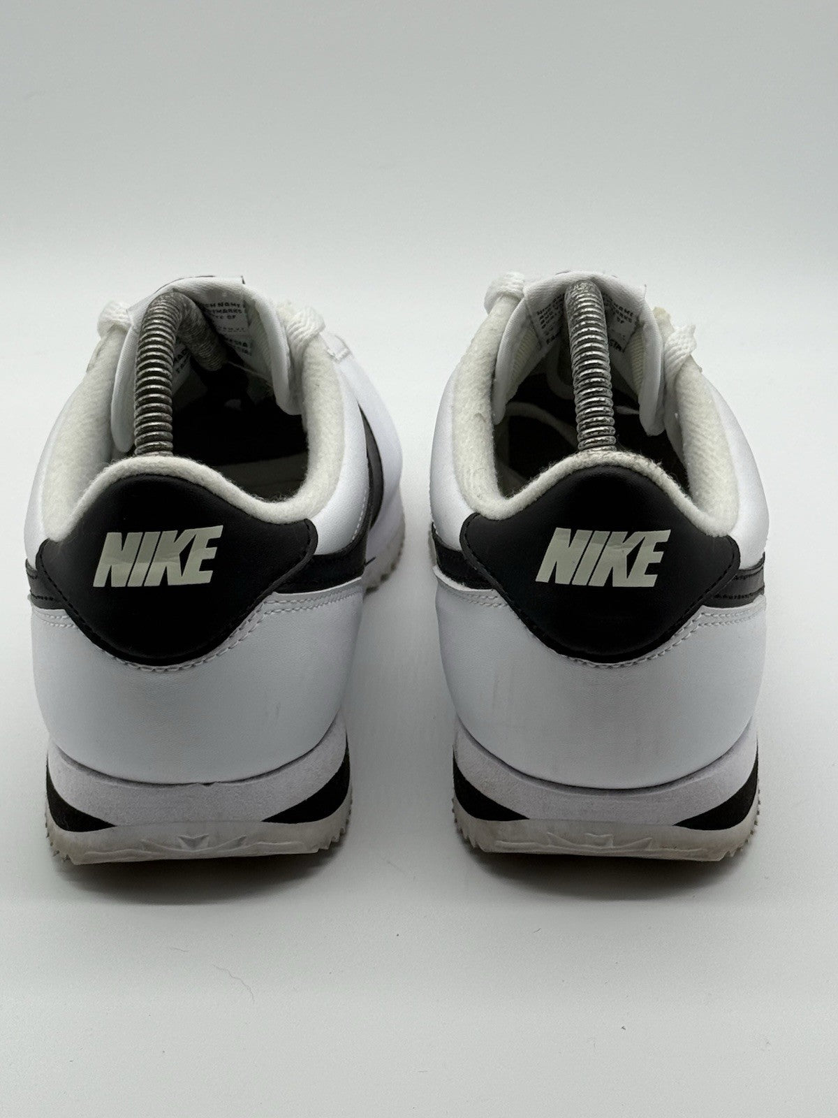 (2019) Nike Cortez Basic Leather OG Trainers - White Black - UK 7.5 (819719-100)