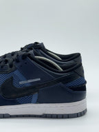 (2021) Nike Dunk Low Scrap Black x Navy Blue Men's UK 7.5
