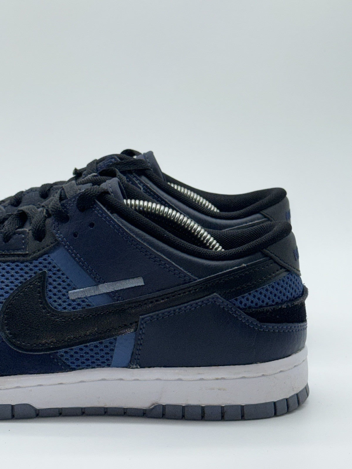 (2021) Nike Dunk Low Scrap Black x Navy Blue Men's UK 7.5