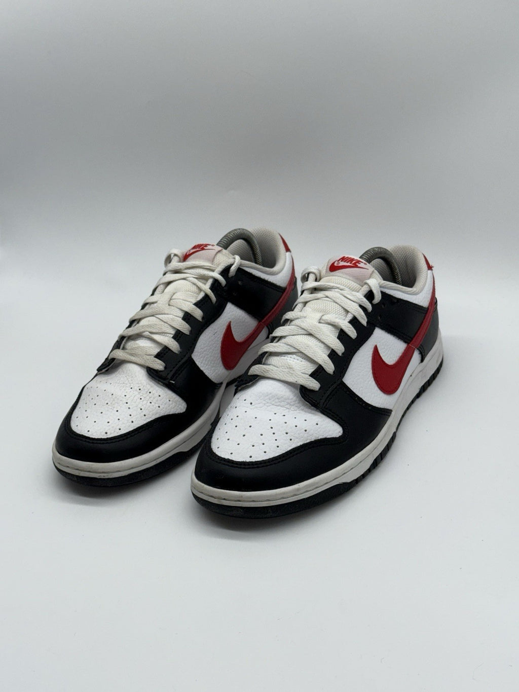 (2022) Nike Dunk Low Retro Red Swoosh Panda Trainers Size UK 7.5
