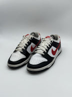 (2022) Nike Dunk Low Retro Red Swoosh Panda Trainers Size UK 7.5