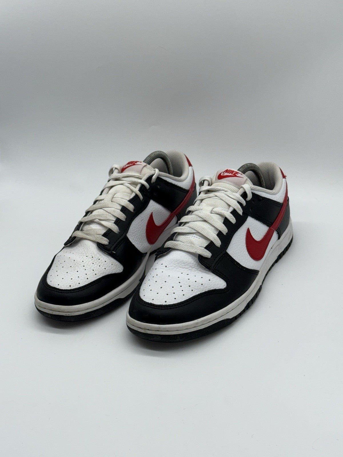 (2022) Nike Dunk Low Retro Red Swoosh Panda Trainers Size UK 7.5