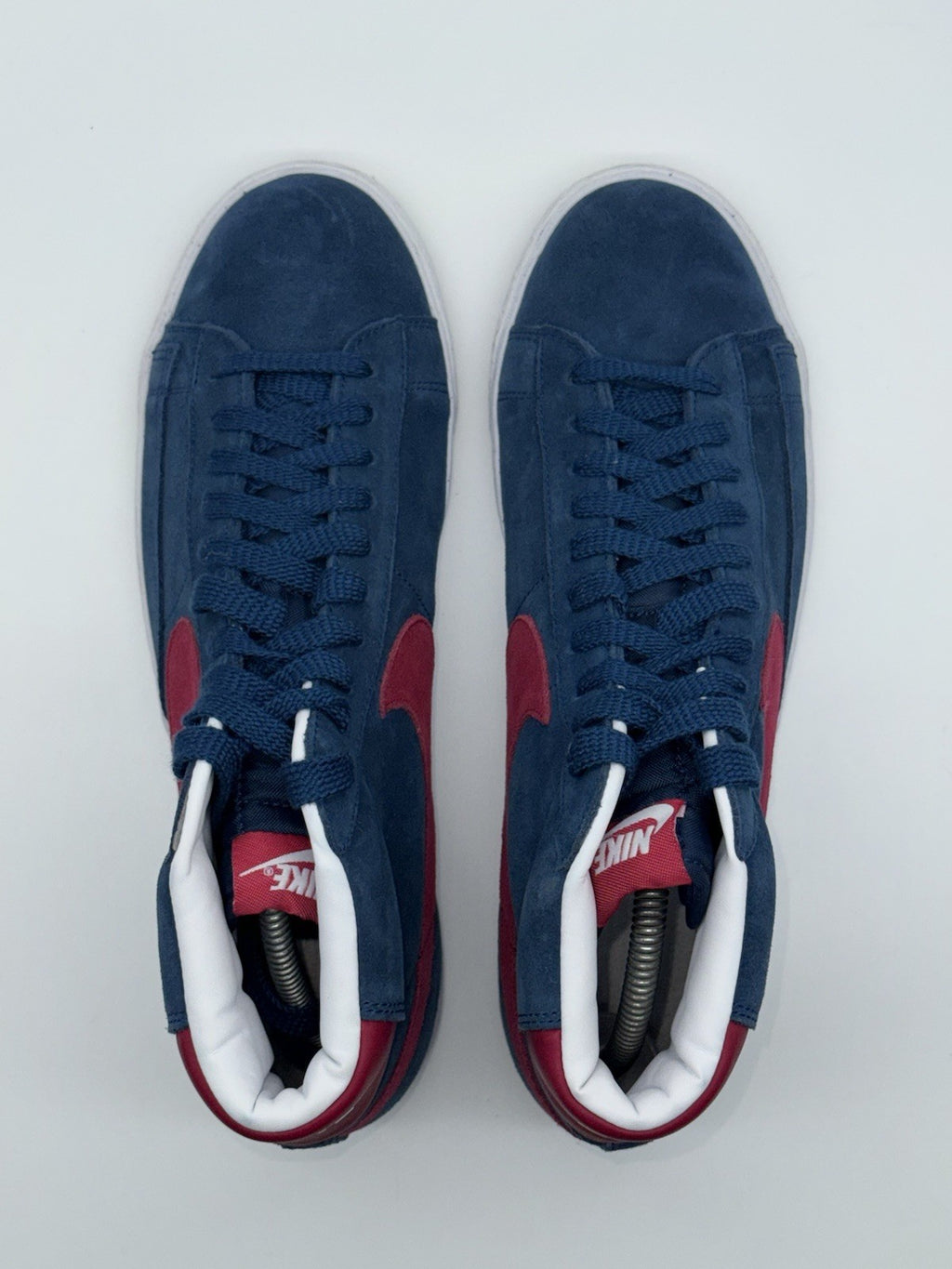 (2013) Nike Blazer Mid Suede Trainers Navy Blue/Red/White UK 9 (371761-461)