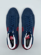 (2013) Nike Blazer Mid Suede Trainers Navy Blue/Red/White UK 9 (371761-461)