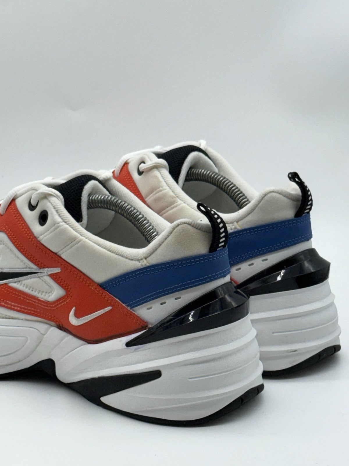 Nike M2K Tekno White Black Orange Men's UK 9 Retro Trainers (AV4789-100)