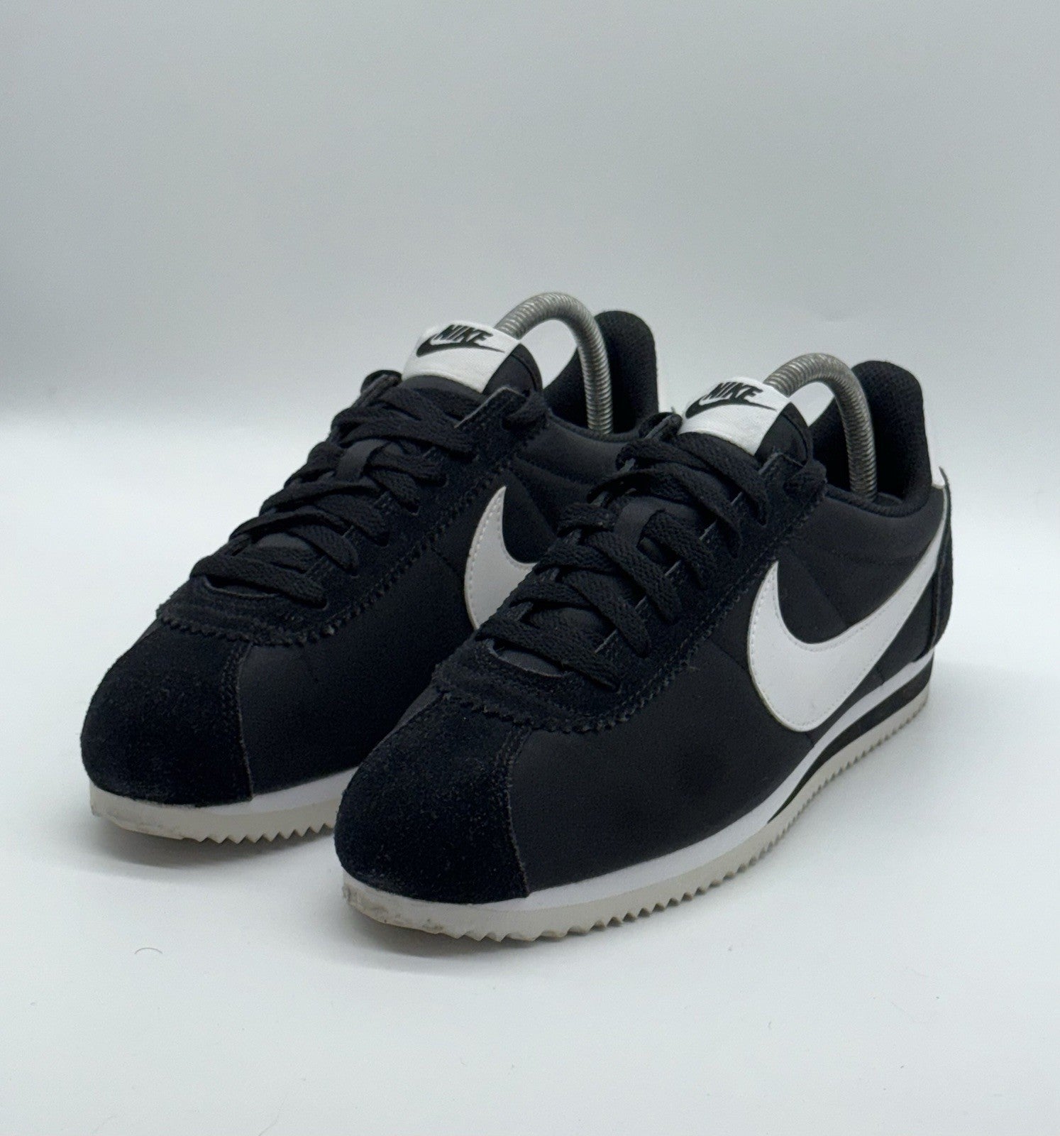 (2015) Nike Classic Cortez Nylon OG Vintage - Black White - Size UK 7.5