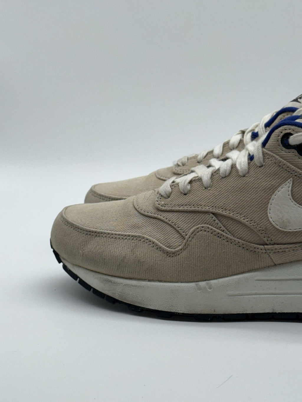 (2012) Rare Nike Air Max 1 Premium 'Classic Stone x Blue' UK 7.5 - (512033 040)