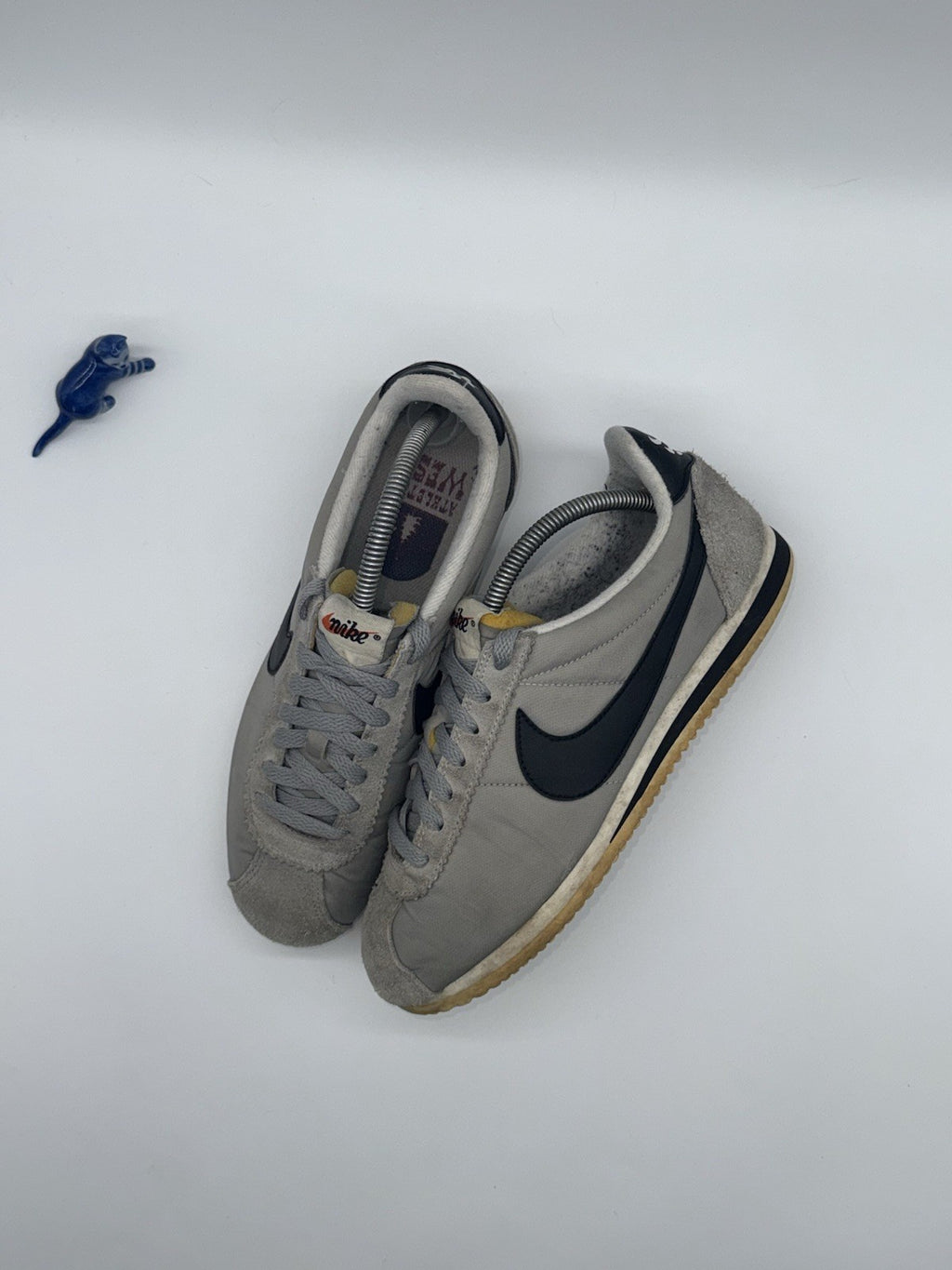 (2016) Nike Classic Cortez Nylon AW 'Grey Black' Retro Trainers Size UK 7