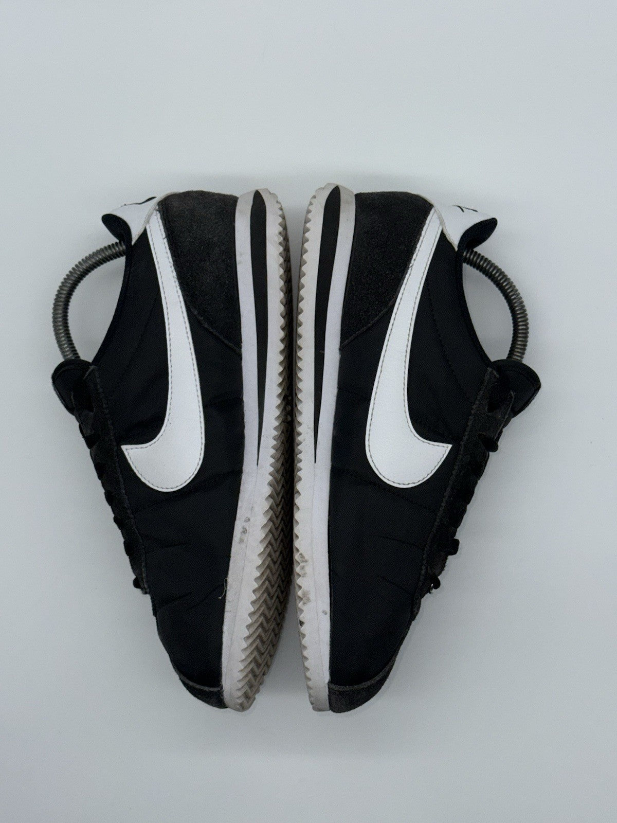 Nike Classic Cortez Black/White TXT Nylon Retro Trainers Size UK 7