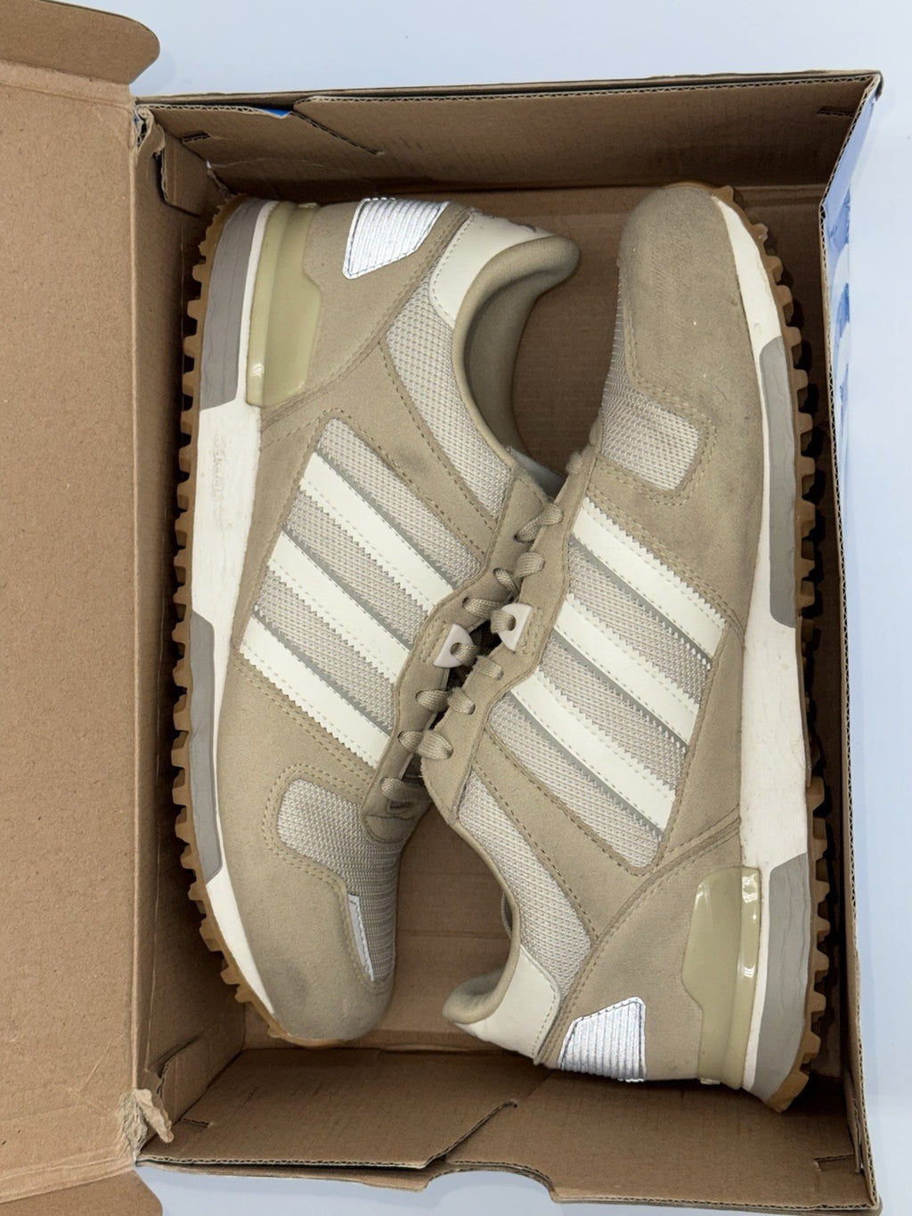 (2020) Adidas Originals ZX 700 'Beige x Grey x  White' Retro Trainers UK 7