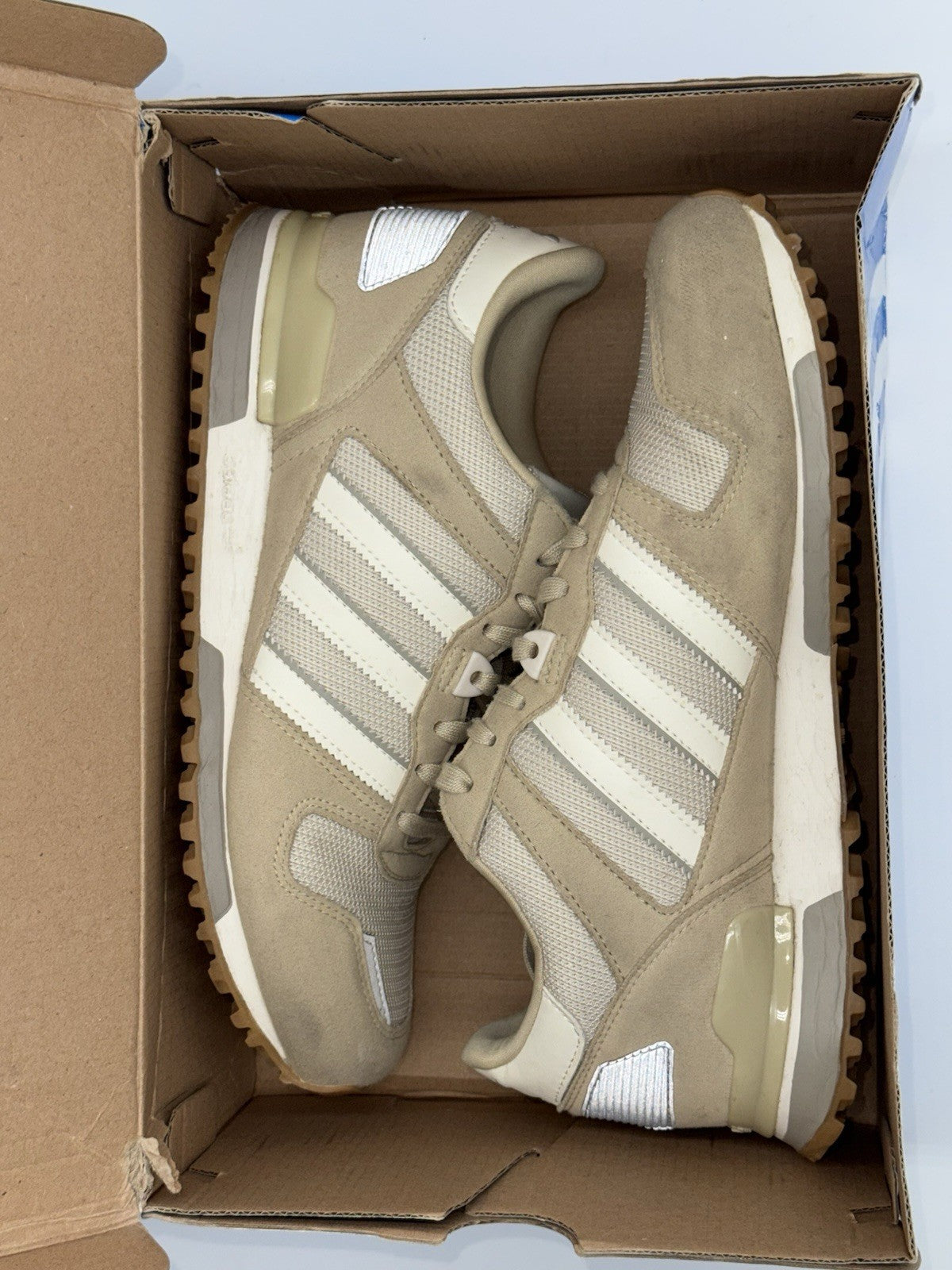 (2020) Adidas Originals ZX 700 'Beige x Grey x  White' Retro Trainers UK 7
