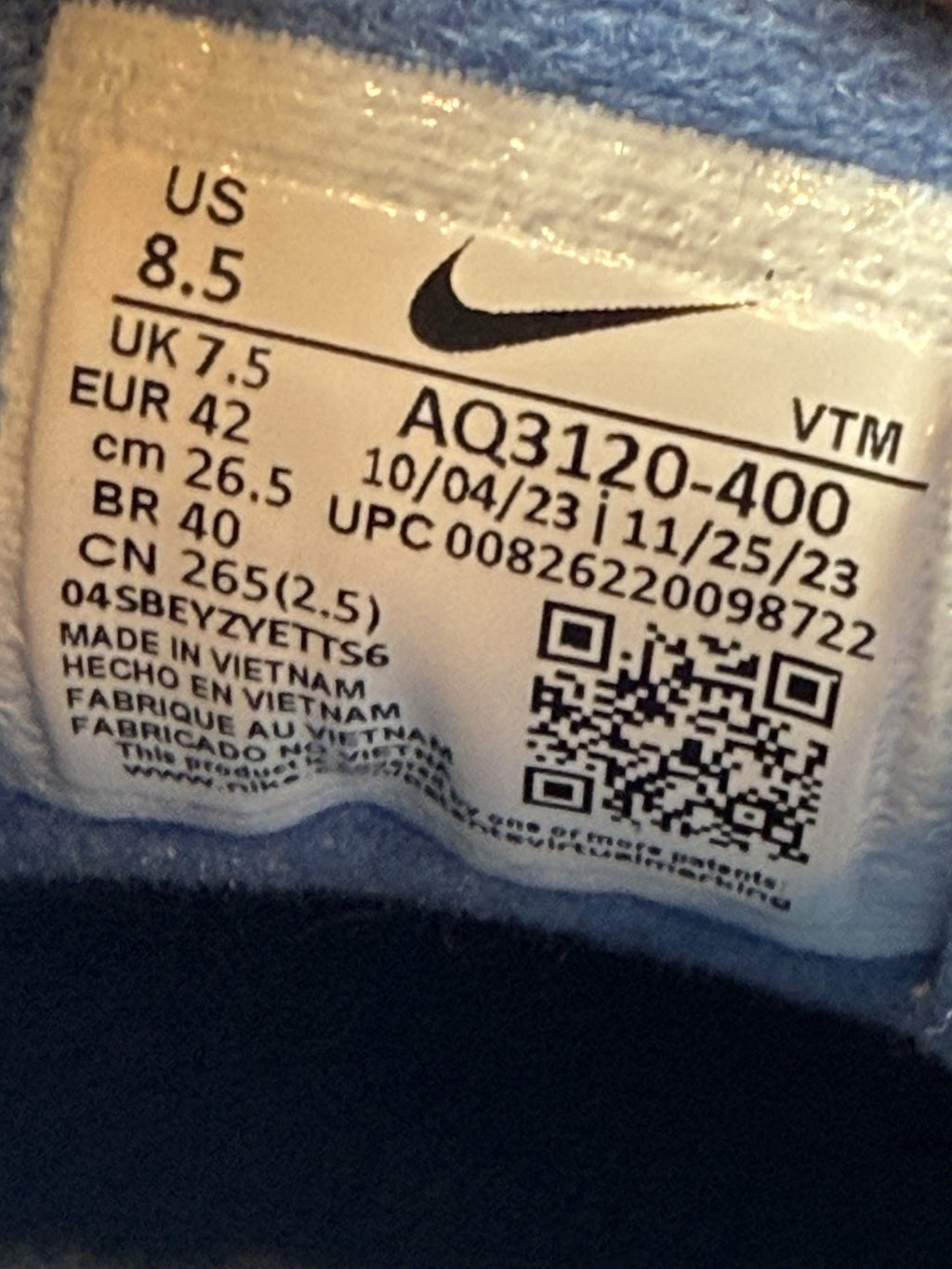 Nike Air Span II 'Work Blue x Yellow' (2023) – UK 7.5