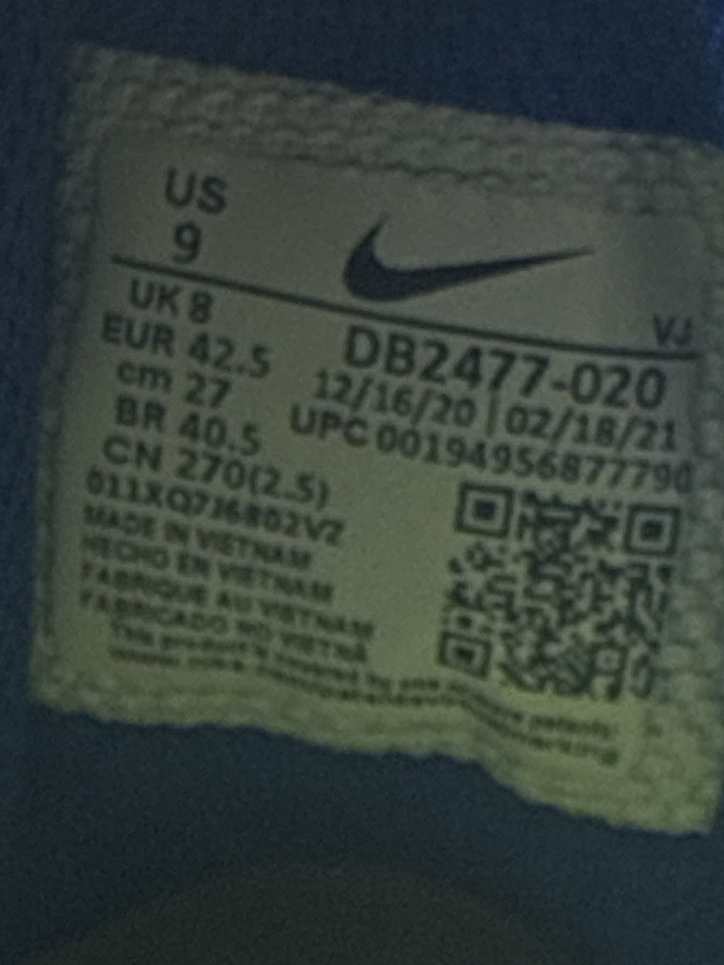 Nike Crater Impact 'Grey x Blue x White' – UK 8