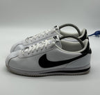 (2019) Nike Cortez Basic Leather OG Trainers - White Black - UK 7.5 (819719-100)