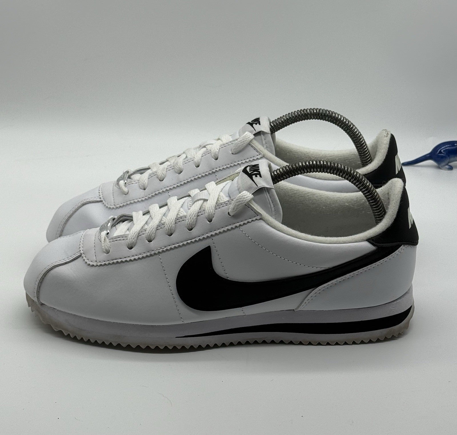(2019) Nike Cortez Basic Leather OG Trainers - White Black - UK 7.5 (819719-100)