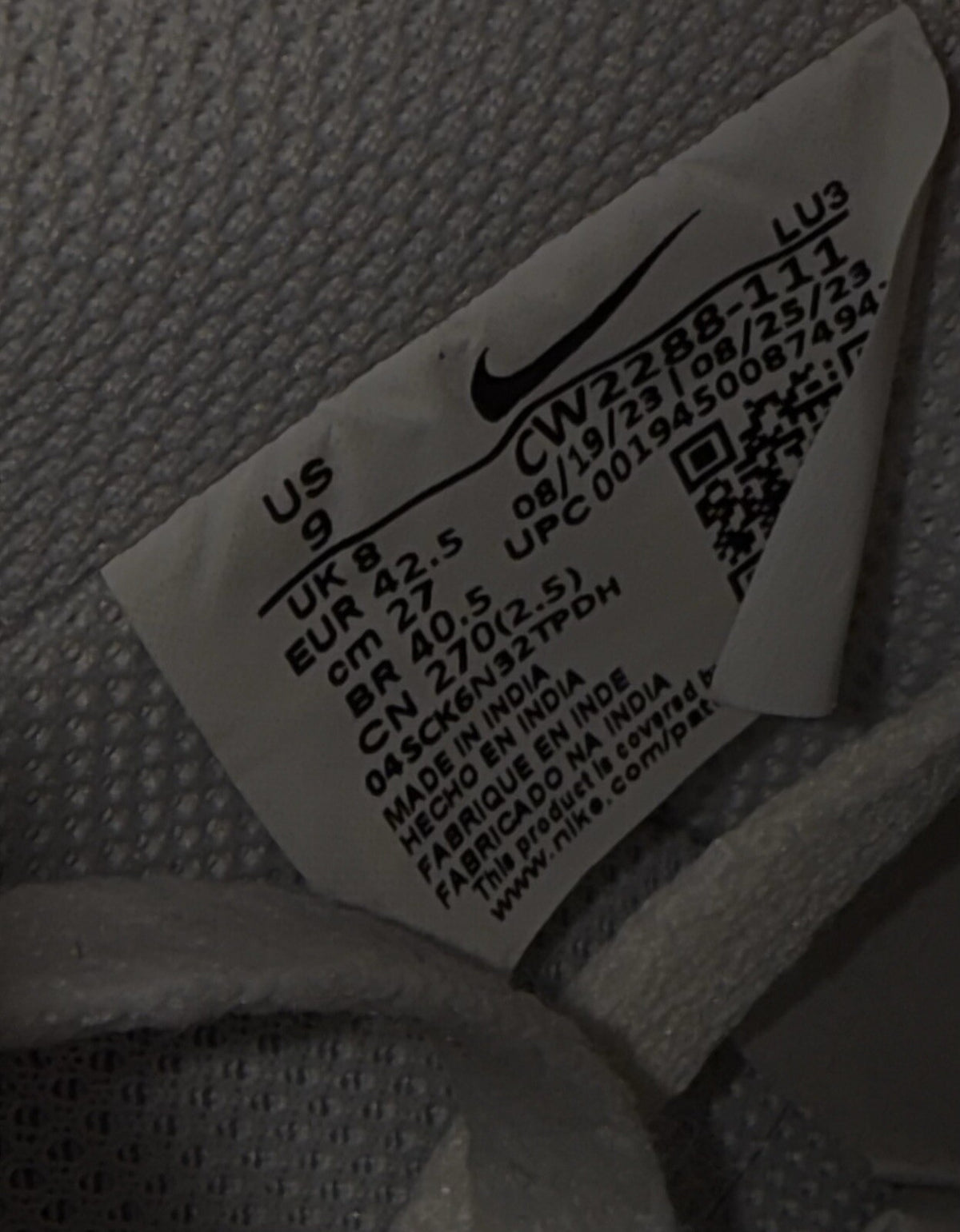 Nike Air Force 1 Low '07 'Triple White' – UK 8