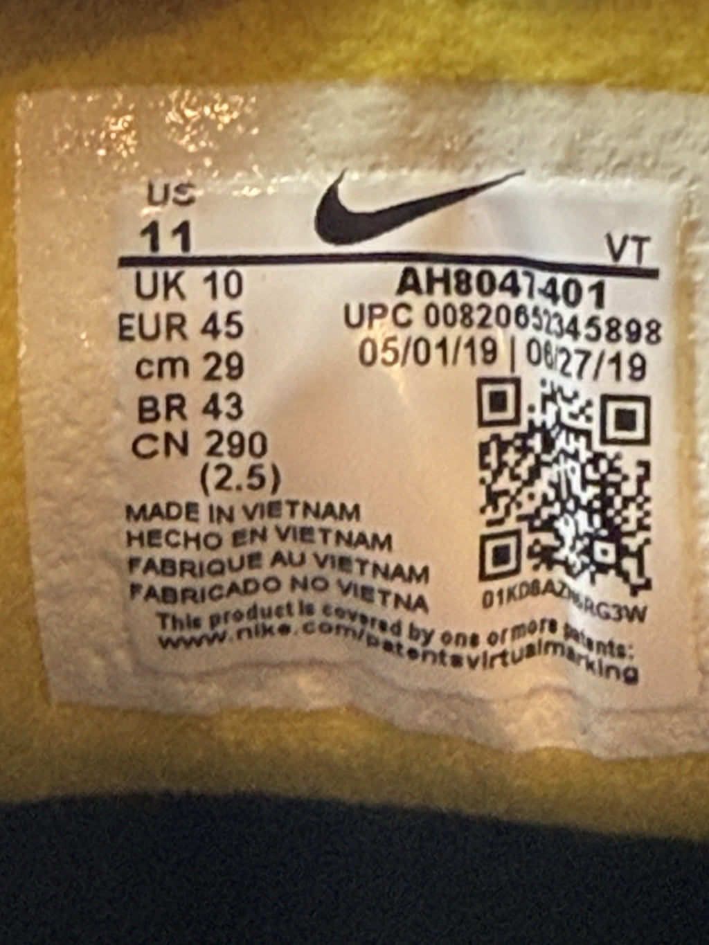 Nike Air Span II 'Midnight Navy x Tour Yellow' (2019) – UK 10