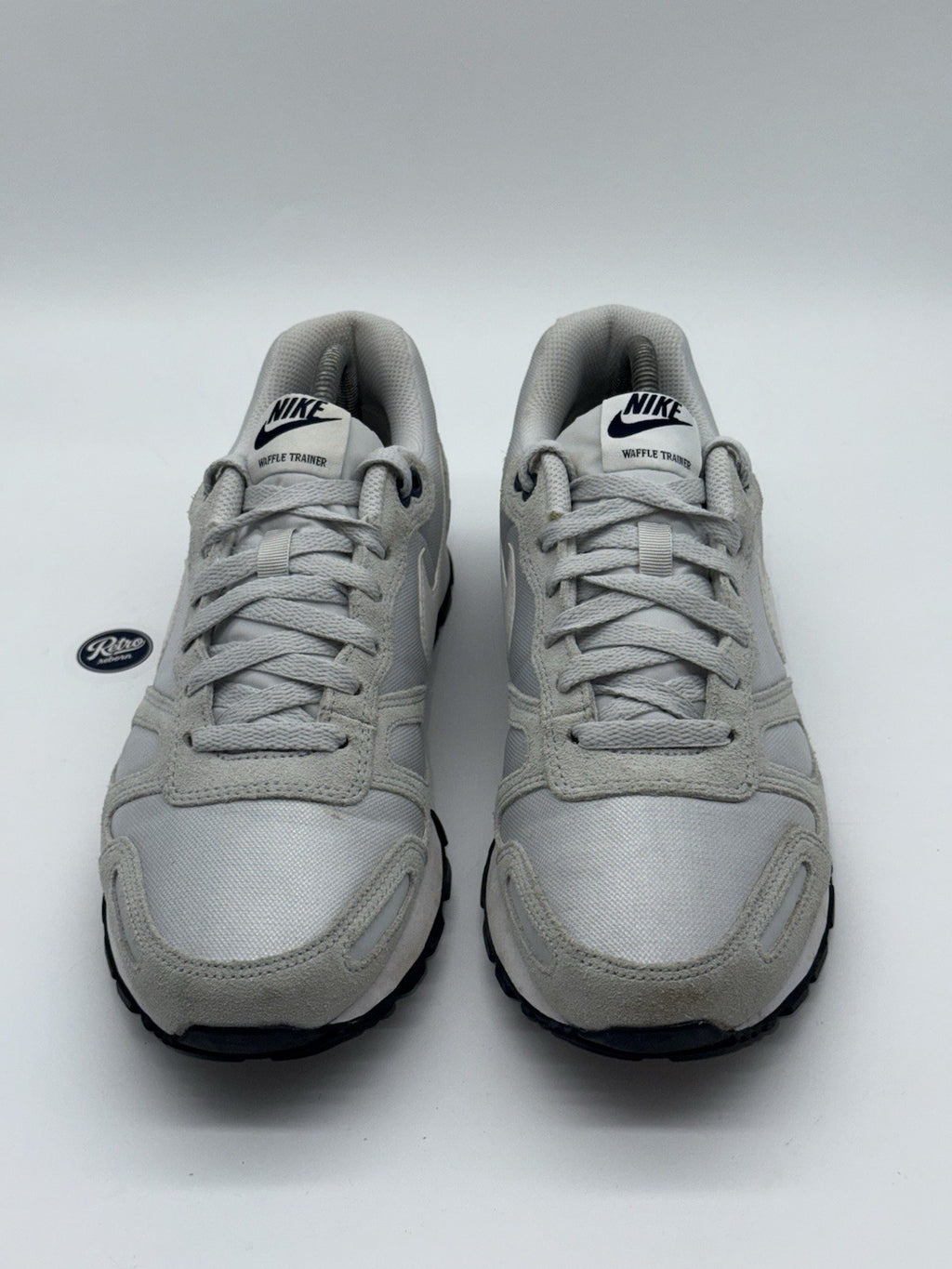 Nike Air Waffle Trainer 'Pure Platinum x Grey x Navy' (2015) – UK 8