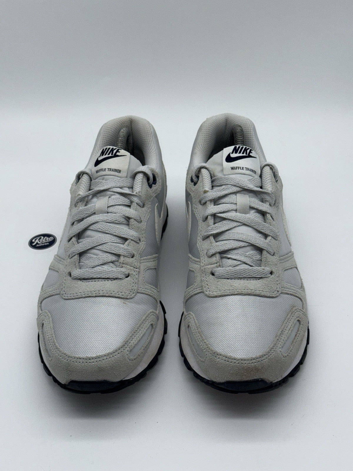 Nike Air Waffle Trainer 'Pure Platinum x Grey x Navy' (2015) – UK 8