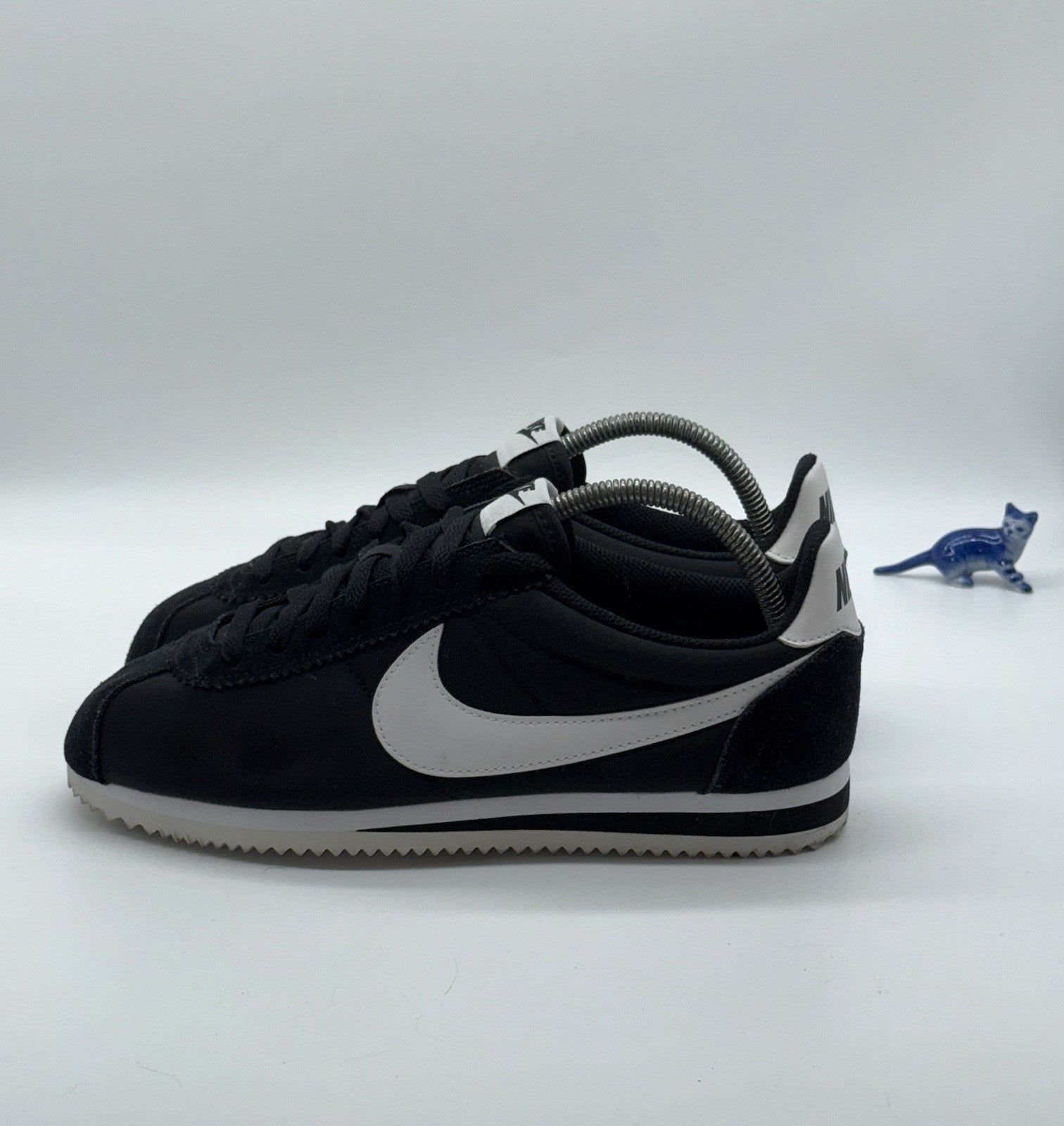 (2015) Nike Classic Cortez Nylon OG Vintage - Black White - Size UK 7.5